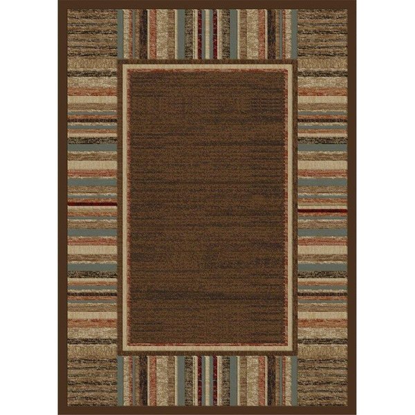 Concord Global 5 ft. 3 in. x 7 ft. 3 ft. Soho Border - Brown 61285